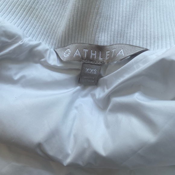 ATHLETA ZIP SWEATSHIRT DRAWSTRING WAIST PUFFER LONG SLEEVE JACKET - Picture 4 of 5